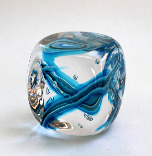 Click to view detail for DB-787 Paperweight-Teal Square $58